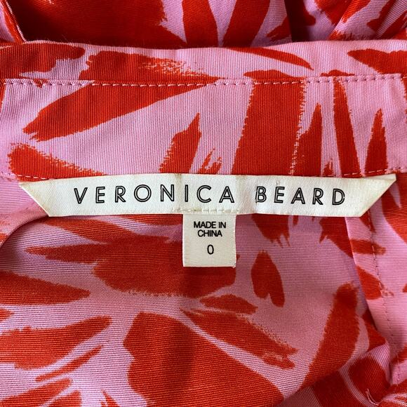 Veronica Beard Samy Dress Poppy Multi - Picture 8 of 9